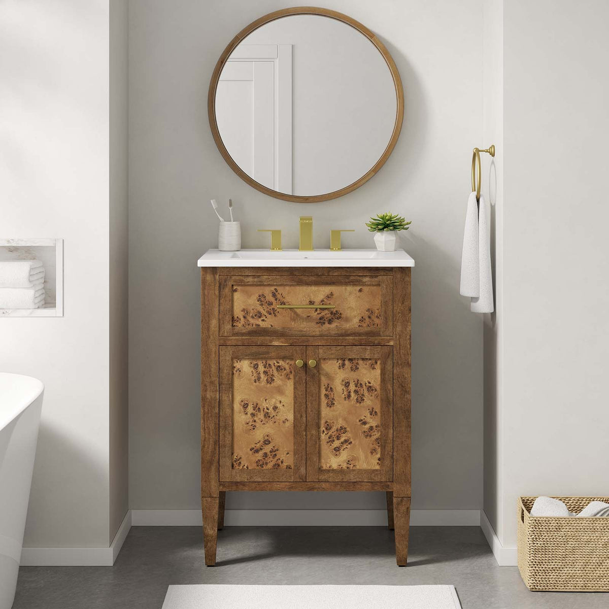 Elysian 24" Wood Bathroom Vanity Modway Model: eei-6440