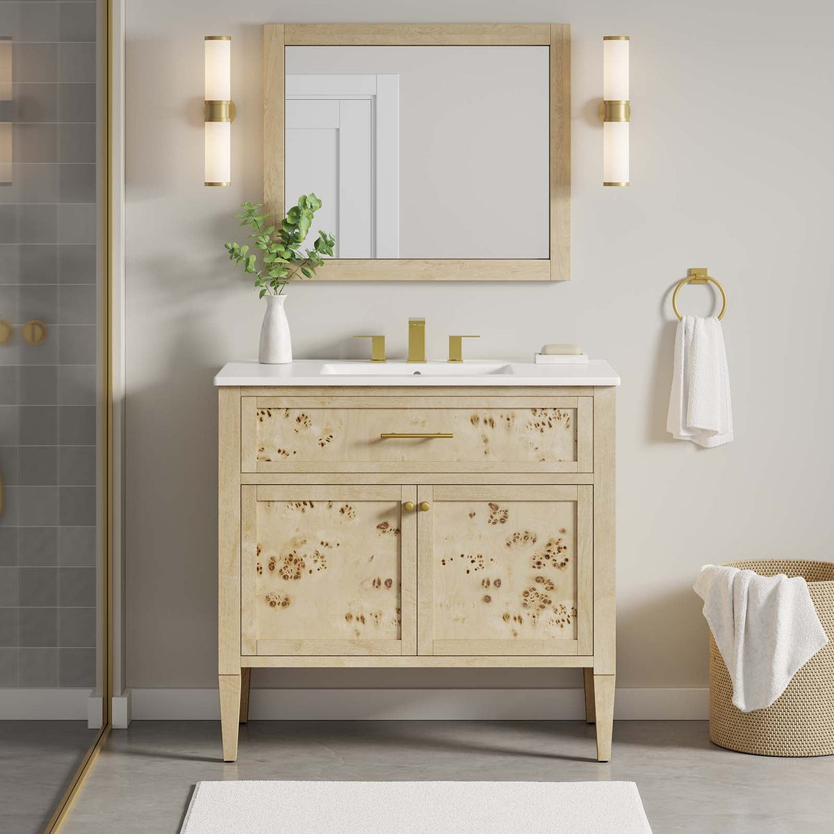 Elysian 36" Wood Bathroom Vanity Modway Model: eei-6447