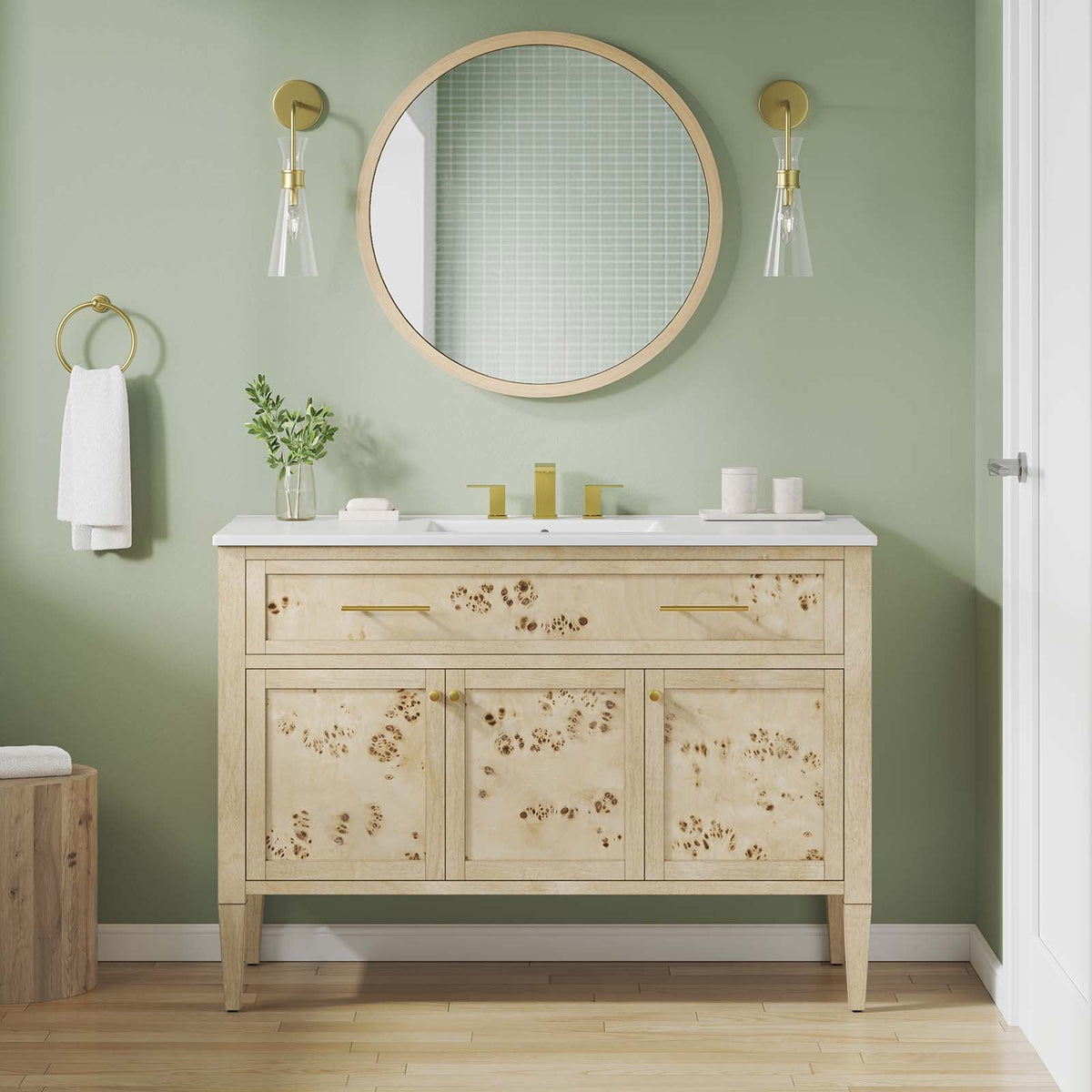 Elysian 48" Wood Single Sink Bathroom Vanity Modway Model: eei-6451