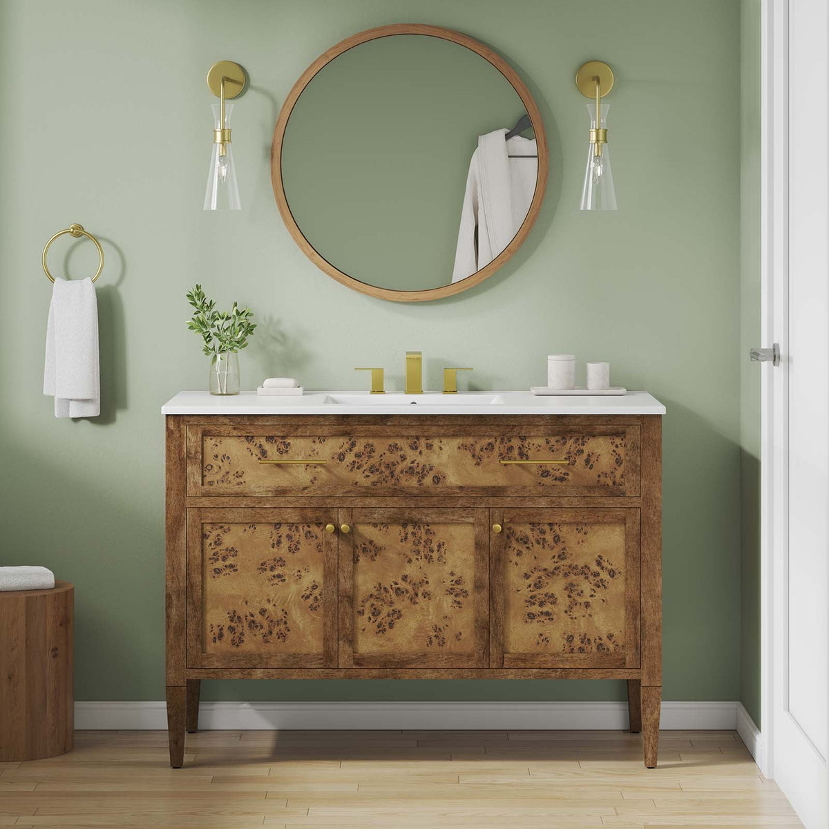 Elysian 48" Wood Single Sink Bathroom Vanity Modway Model: eei-6452