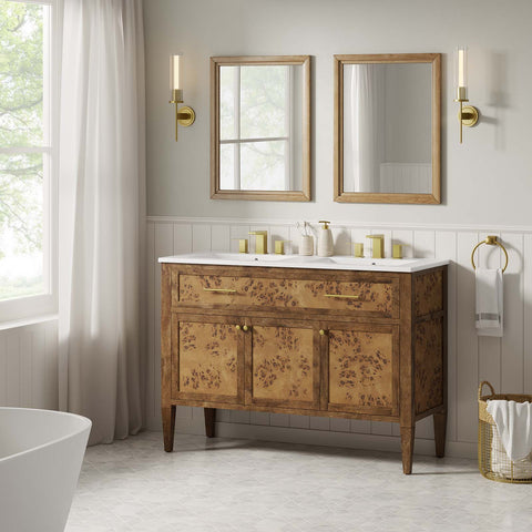 Elysian 48" Wood Double Sink Bathroom Vanity Modway Model: eei-6456