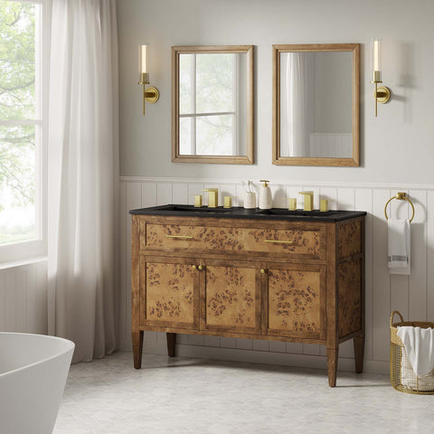 Elysian 48" Wood Double Sink Bathroom Vanity Modway Model: eei-6457