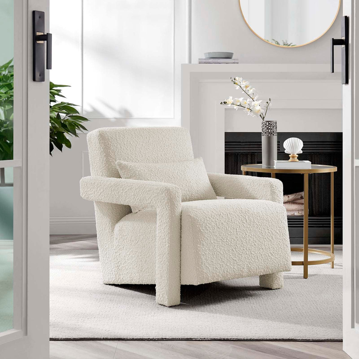 Mirage Boucle Upholstered Armchair Modway Model: eei-6475