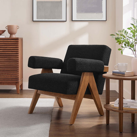 Lyra Boucle Fabric Armchair Modway Model: eei-6502