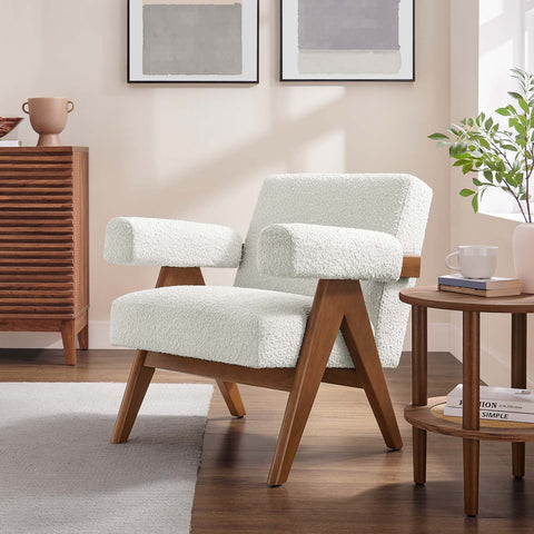 Lyra Boucle Fabric Armchair Modway Model: eei-6502