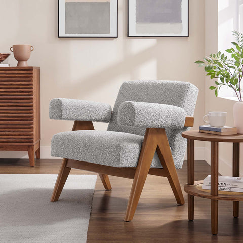 Lyra Boucle Fabric Armchair Modway Model: eei-6502