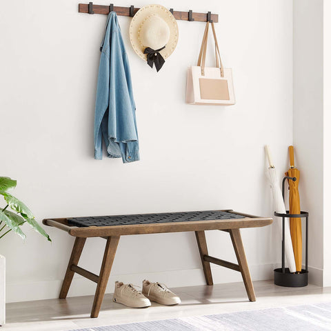 Saoirse 47" Faux Leather Wood Bench Modway Model: eei-6551