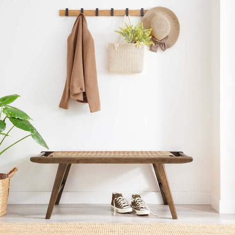 Saoirse 47" Woven Rope Wood Bench Modway Model: eei-6552