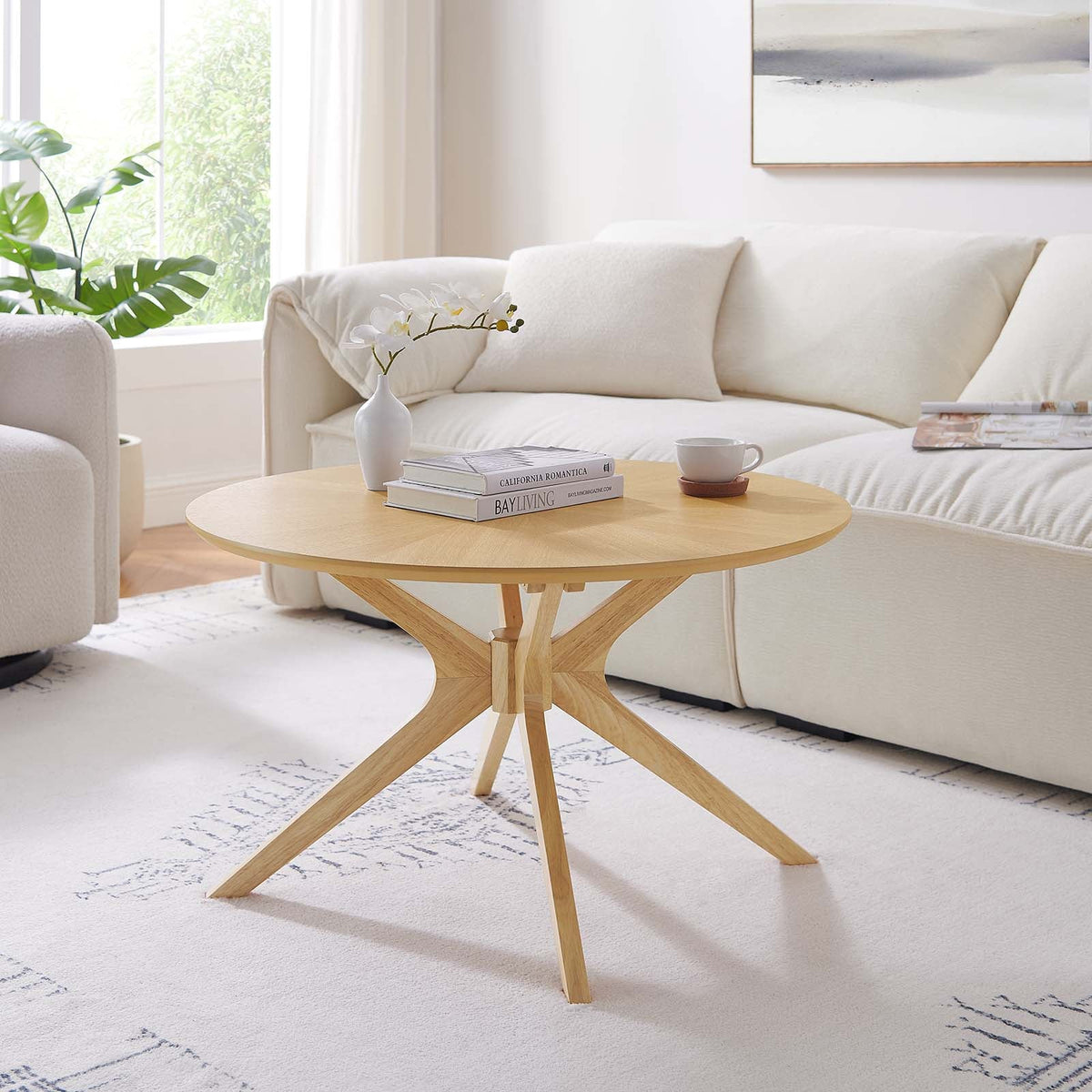Crossroads Round Wood Coffee Table Modway Model: eei-6557
