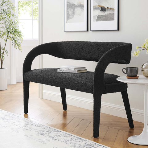Pinnacle Boucle Fabric Accent Bench Modway Model: eei-6571