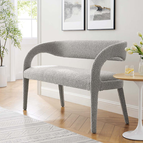 Pinnacle Boucle Fabric Accent Bench Modway Model: eei-6571