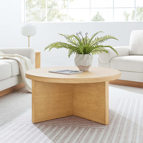 Silas Round Wood Coffee Table Modway Model: eei-6580