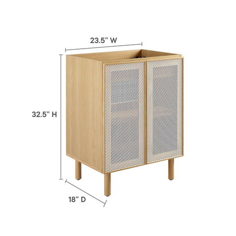 Calla 24" Perforated Metal Bathroom Vanity Cabinet (Sink Basin Not Included) Modway Model: eei-6621