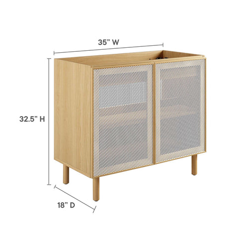 Calla 36" Perforated Metal Bathroom Vanity Cabinet (Sink Basin Not Included) Modway Model: eei-6622