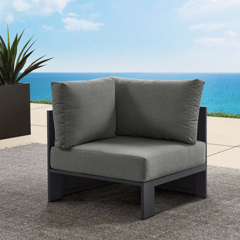 Tahoe Outdoor Patio Powder-Coated Aluminum Modular Corner Chair Modway Model: eei-6631