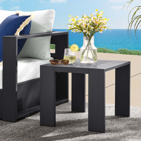 Tahoe Outdoor Patio Powder-Coated Aluminum End Table Modway Model: eei-6635
