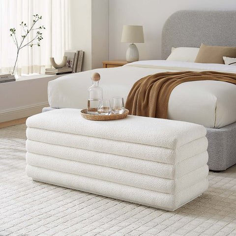 Mezzo Boucle Upholstered Storage Bench Modway Model: eei-6665