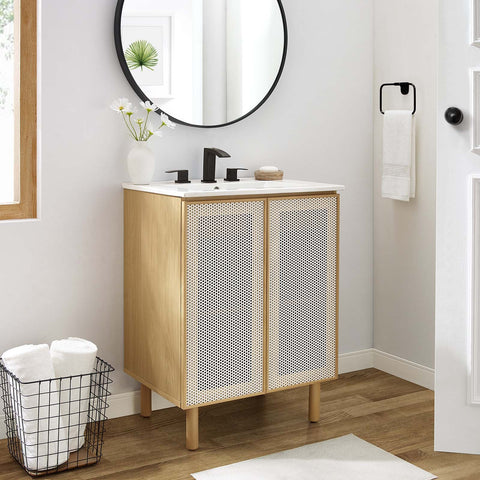 Calla 24" Perforated Metal Bathroom Vanity Modway Model: eei-6677