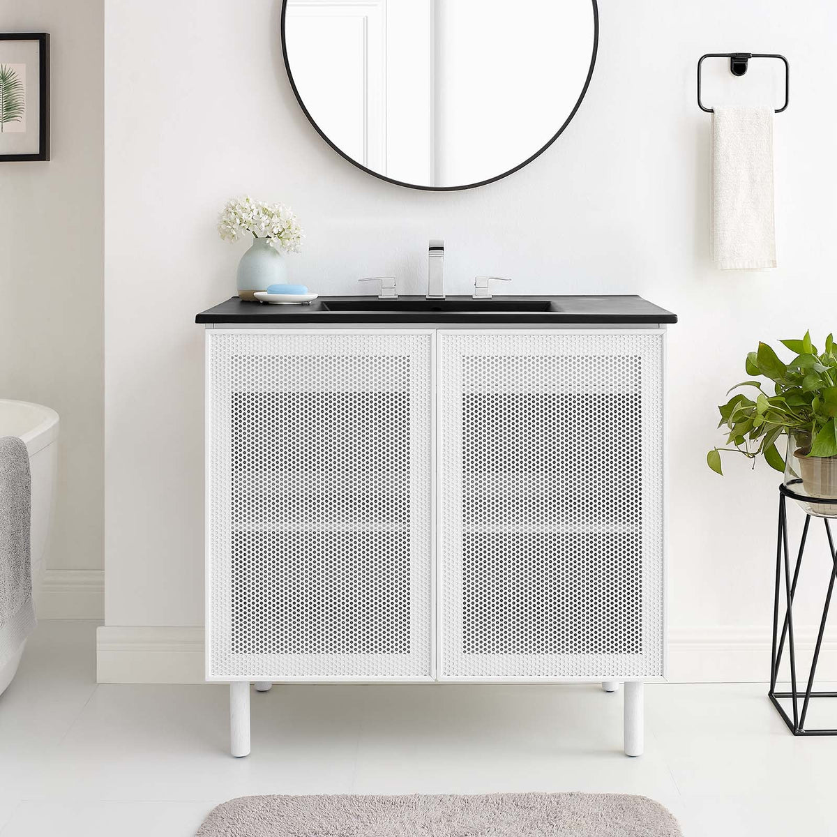 Calla 36" Perforated Metal Bathroom Vanity Modway Model: eei-6680