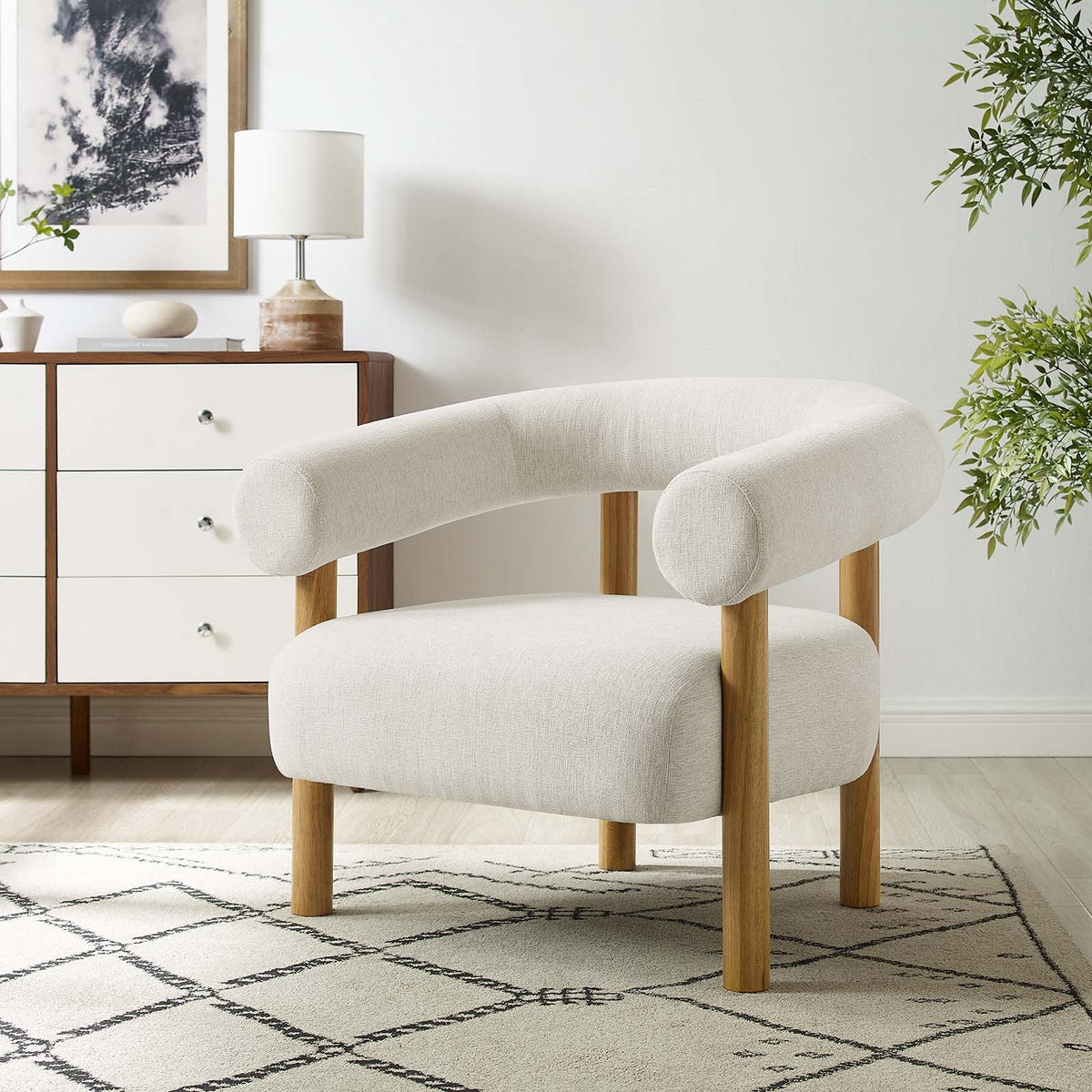 Sable Upholstered Fabric Armchair Modway Model: eei-6689