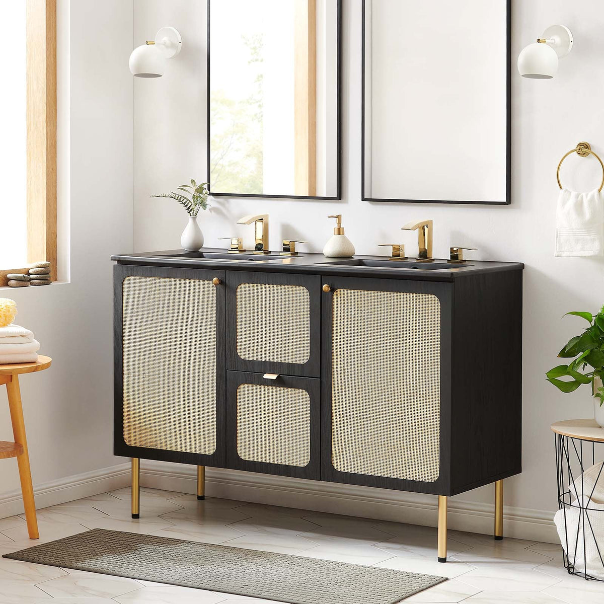 Chaucer 48" Double Sink Bathroom Vanity Modway Model: eei-6702
