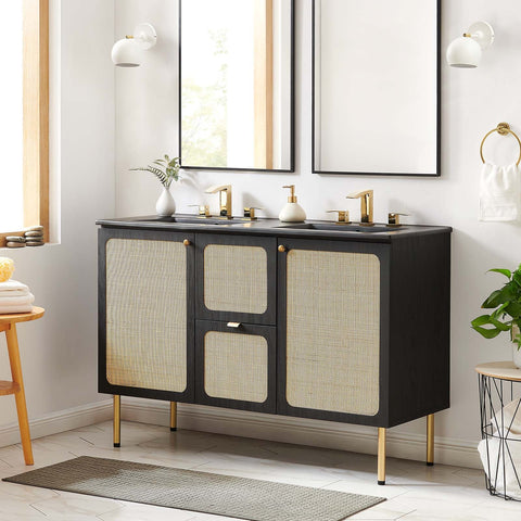 Chaucer 48" Double Sink Bathroom Vanity Modway Model: eei-6702