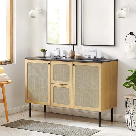 Chaucer 48" Double Sink Bathroom Vanity Modway Model: eei-6702