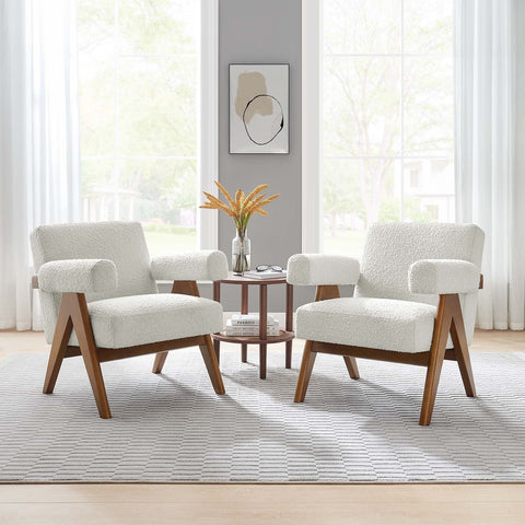 Lyra Boucle Fabric Armchair - Set of 2 Modway Model: eei-6703