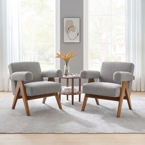 Lyra Boucle Fabric Armchair - Set of 2 Modway Model: eei-6703