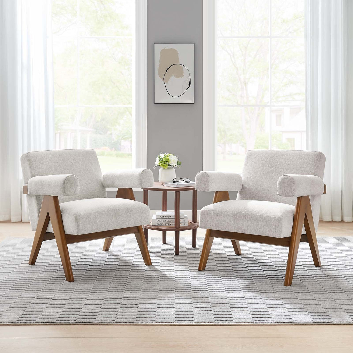 Lyra Fabric Armchair - Set of 2 Modway Model: eei-6704