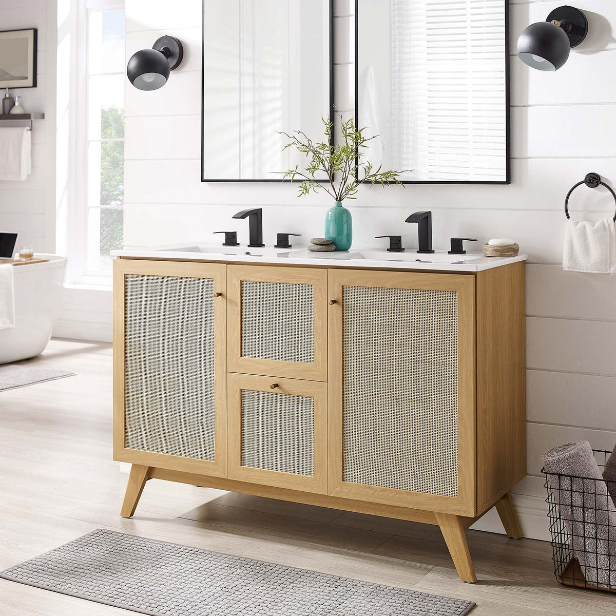 Soma 48” Double Sink Bathroom Vanity Modway Model: eei-6721