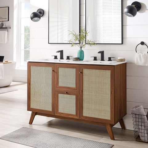 Soma 48” Double Sink Bathroom Vanity Modway Model: eei-6721