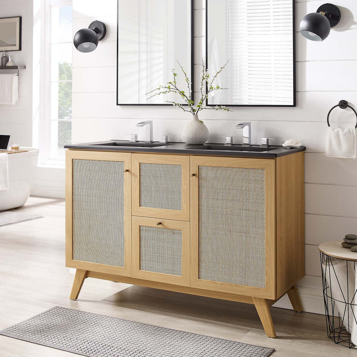 Soma 48” Double Sink Bathroom Vanity Modway Model: eei-6722