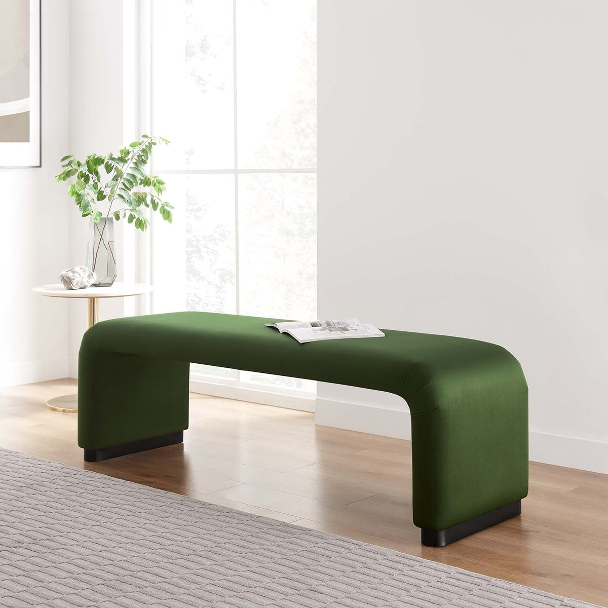 Koda Performance Velvet Waterfall Long Bench Modway Model: eei-6734