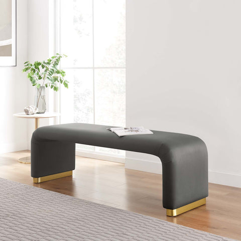 Koda Performance Velvet Waterfall Long Bench Modway Model: eei-6734