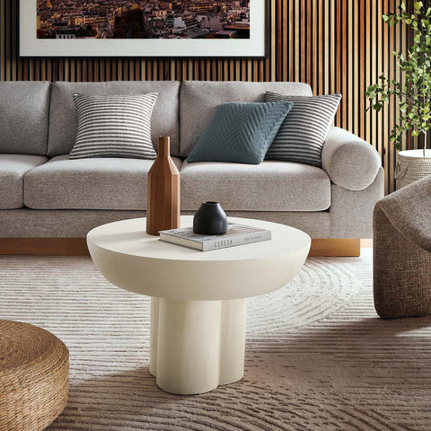 Caspian Round Concrete Coffee Table Modway Model: eei-6760