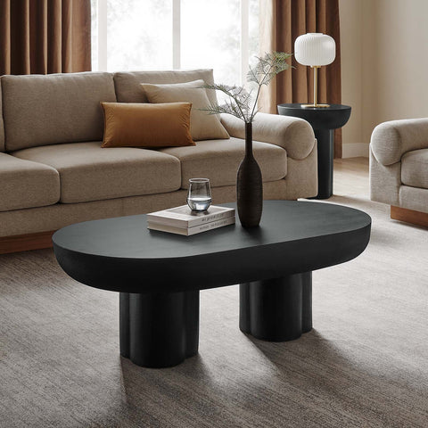 Caspian Oval Concrete Coffee Table Modway Model: eei-6763