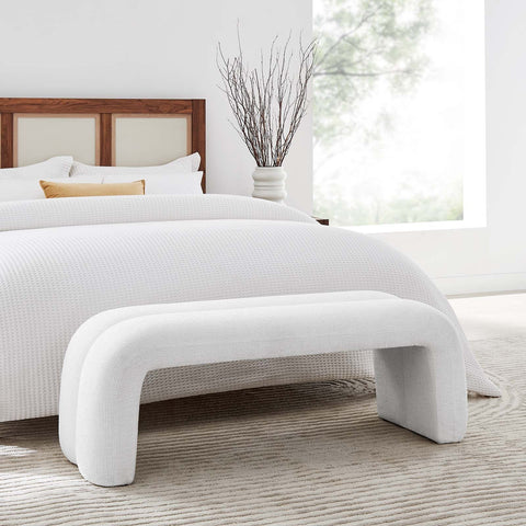 Dax 50.5" Chenille Upholstered Accent Bench Modway Model: eei-6769