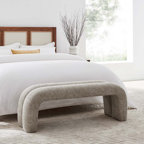 Dax 50.5" Chenille Upholstered Accent Bench Modway Model: eei-6769