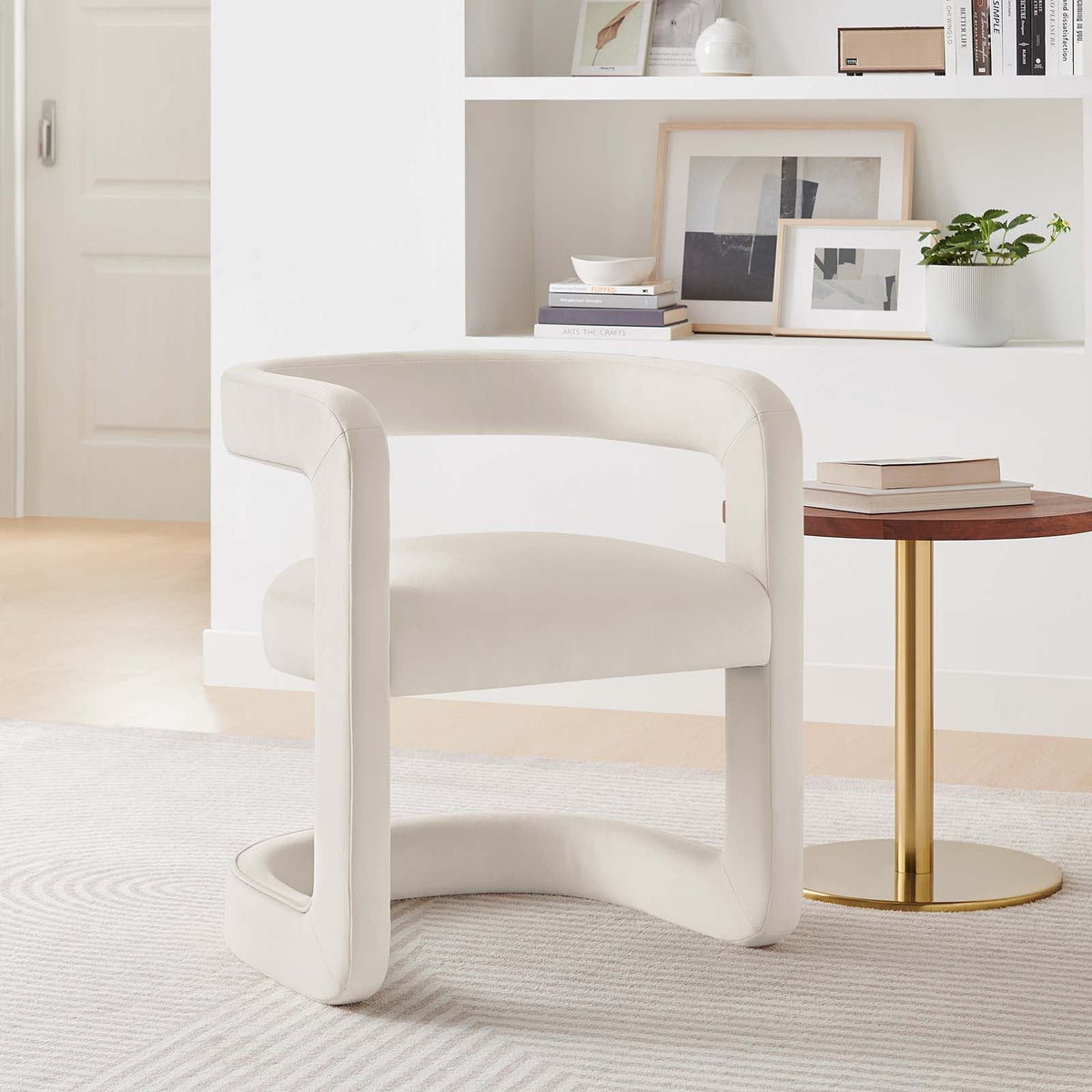 Winslow Performance Velvet Barrel Accent Chair Modway Model: eei-6778