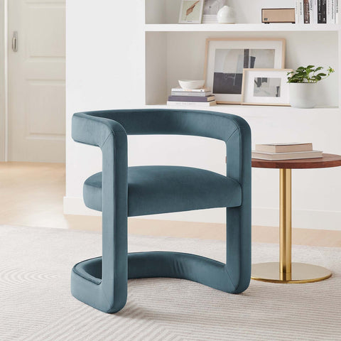 Winslow Performance Velvet Barrel Accent Chair Modway Model: eei-6778
