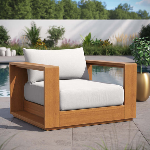 Tahoe Outdoor Patio Acacia Wood Chair Modway Model: eei-6782