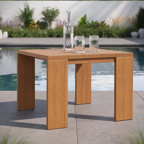 Tahoe Outdoor Patio Acacia Wood Side Table Modway Model: eei-6787