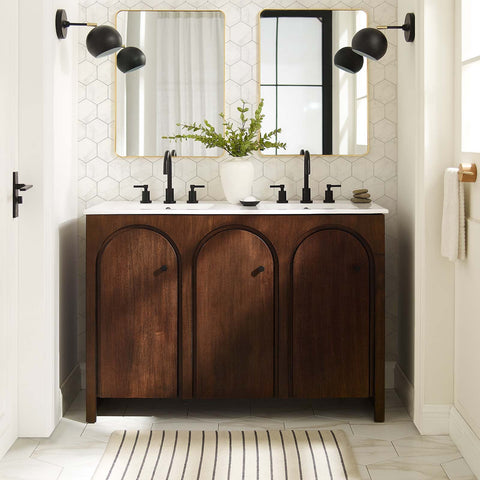 Appia 48" Double Sink Bathroom Vanity Modway Model: eei-6792