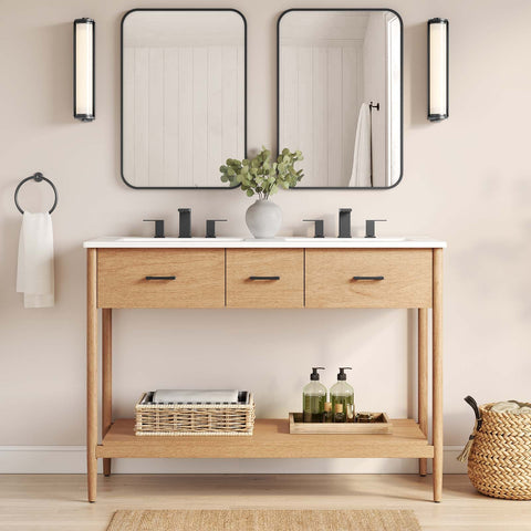 Zaire 48" Double Sink Bathroom Vanity Modway Model: eei-6826