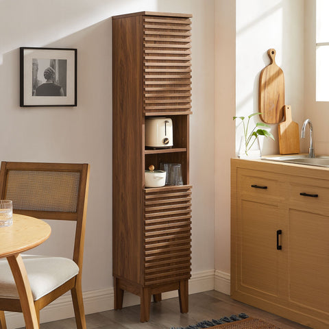 Render Tall Narrow Bathroom Storage Cabinet Modway Model: eei-6851
