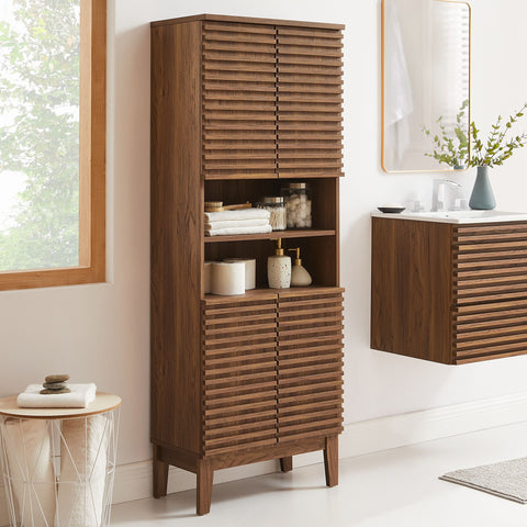 Render Tall Bathroom Storage Cabinet Modway Model: eei-6852