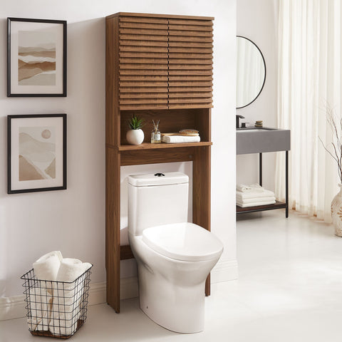 Render Over the Toilet Bathroom Storage Cabinet Modway Model: eei-6853