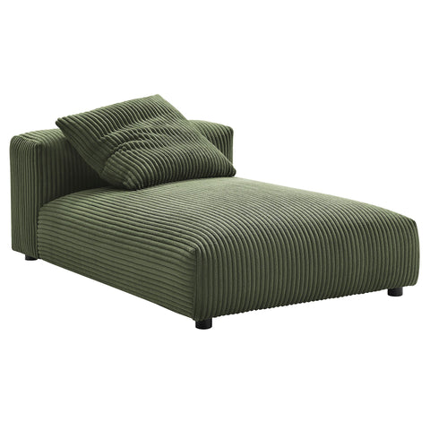 Solace Modular Corduroy Upholstered Armless Chaise Lounge Modway Model: eei-6886