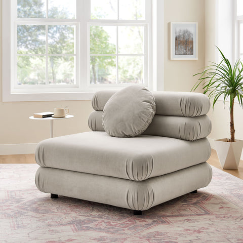 Jubilee Modular Performance Velvet Armless Chair Modway Model: eei-6896